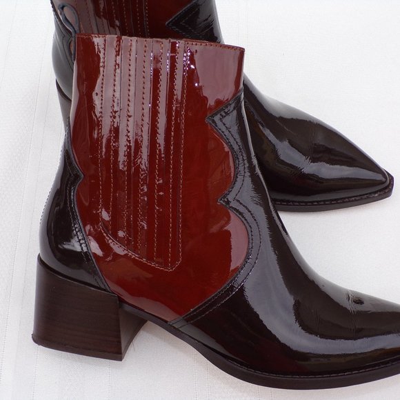 Miista Shoes - NWOT!  EB BY MIISTA TWO-TONED BROWN BOOTS